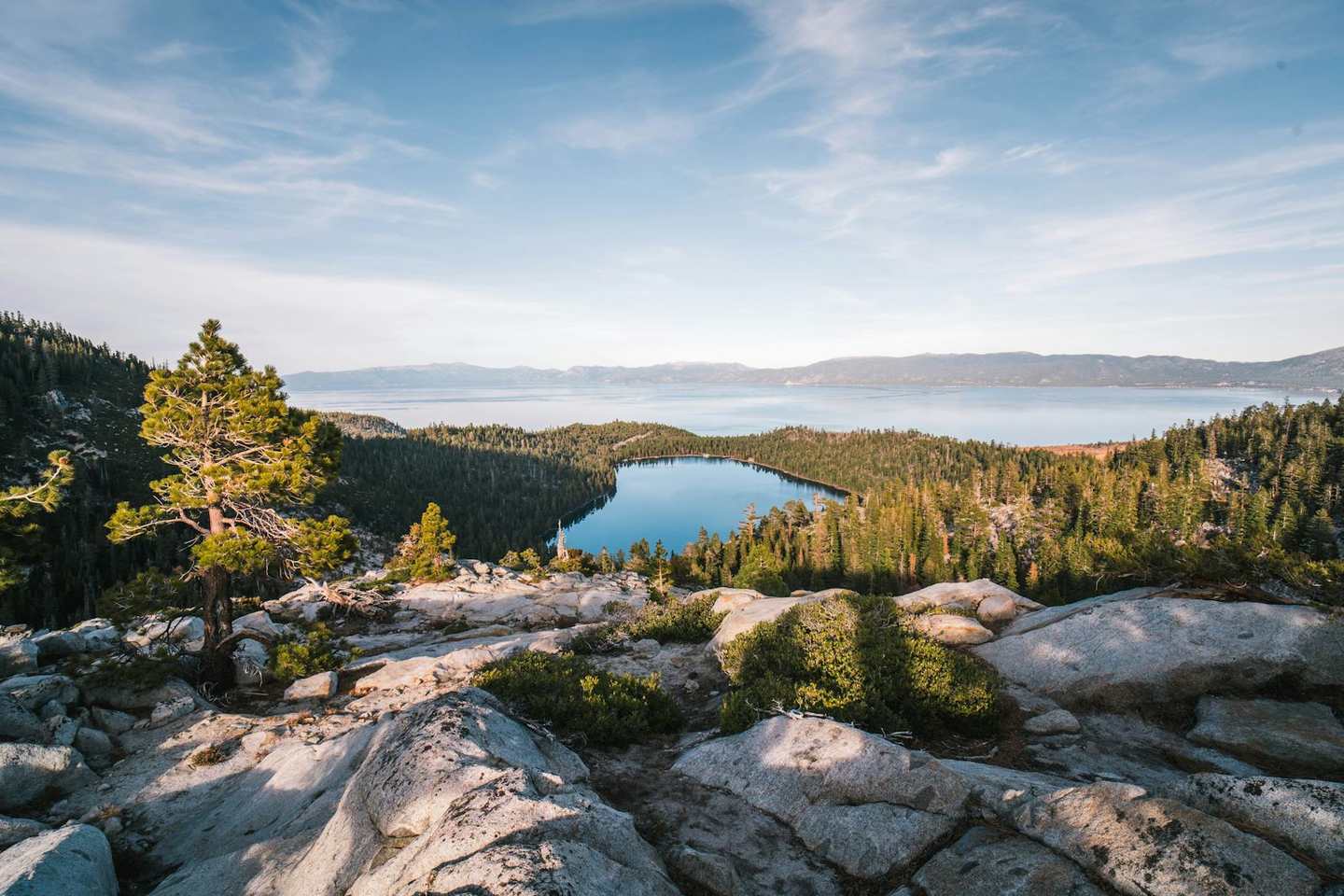 Emerald Bay and Lake Tahoe from above